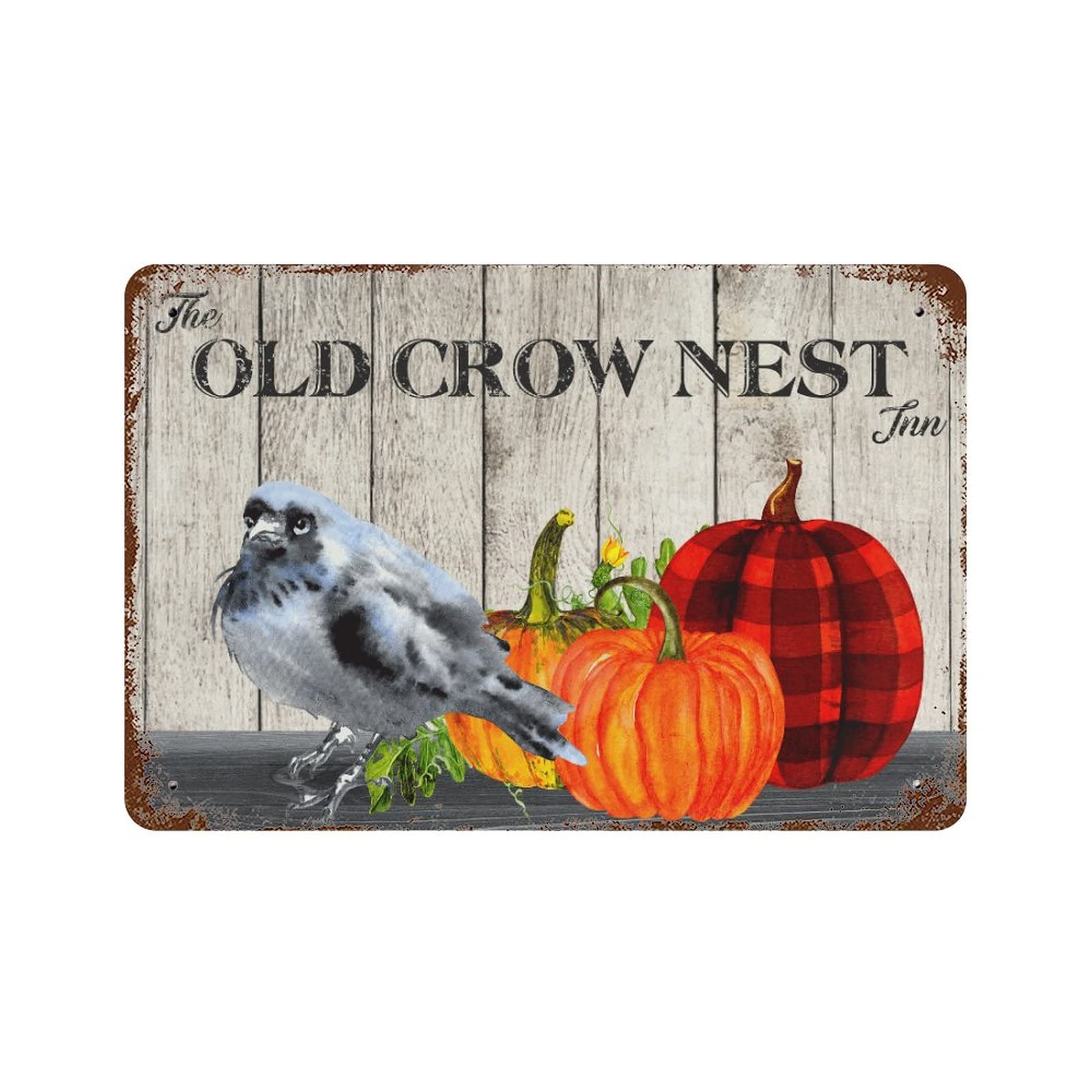 Panneau alu décoratif premium Old Crow Nest Pumpkin
