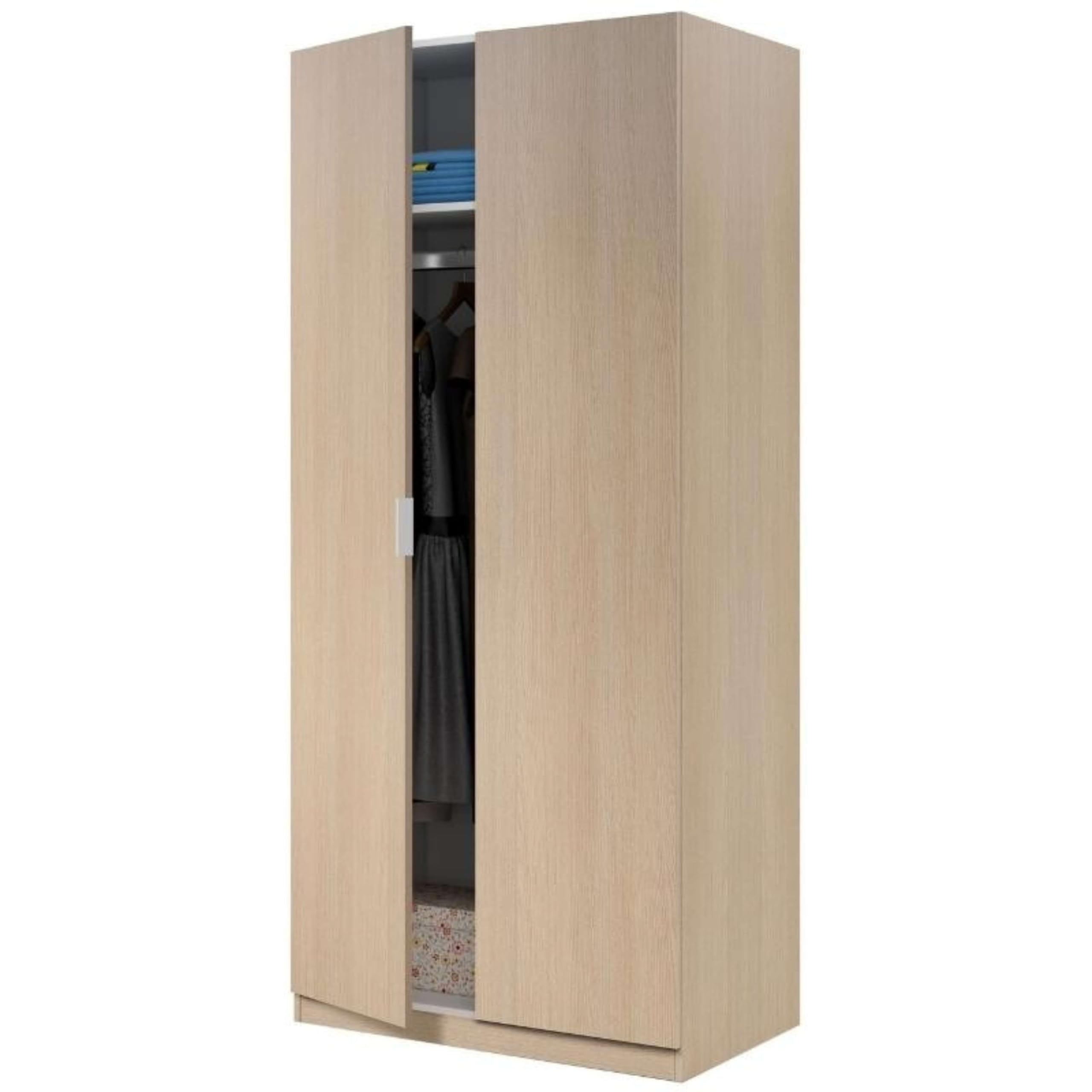 Miroytengo Pack 4 Muebles auxiliares para Dormitorio Juvenil en Color Roble