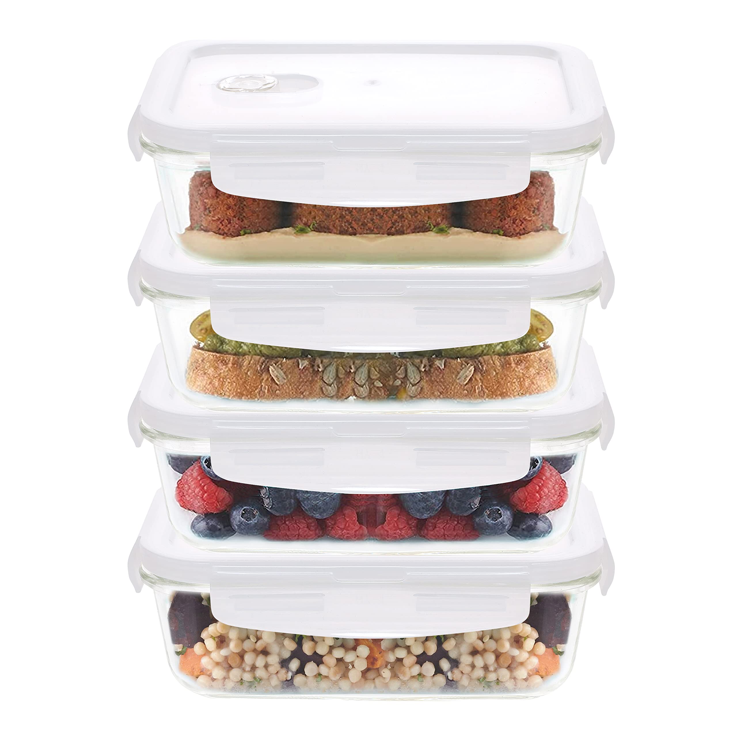 Glass Food Containers - Set of 4 -29 Glass Food Containers - Set of 4 -29