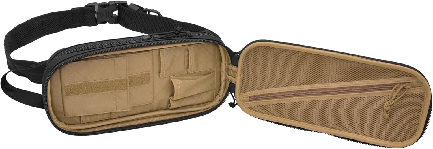 HAZARD 4 Bandoleer - Mini Tactical Sling Bag - EDC/CCW Shoulder Crossbody Pack - Water Resistant Small Chest Satchel - Durable Carry Travel Backpack - Military-Style Single Strap Body Pack - Black - Image 7