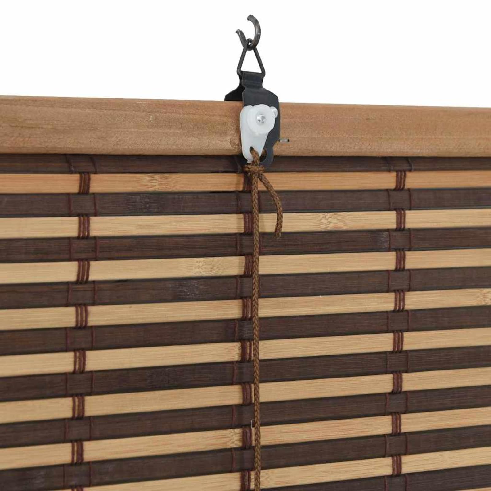 Gecheer Store plissé en bambou - 100 x 160 cm - Pare-vue - Protection solaire - Marron