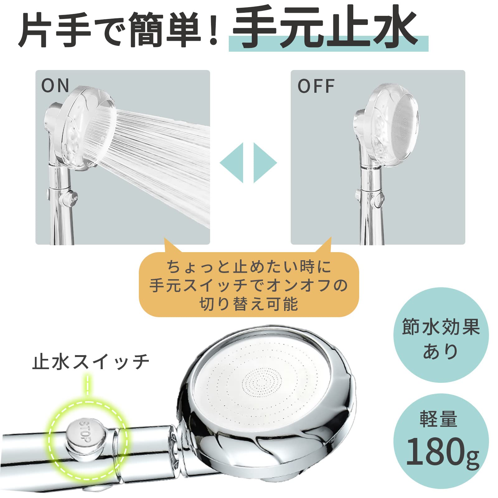 Amazon.co.jp: シャワーヘッド 節水 【取付簡単 アダプターセット