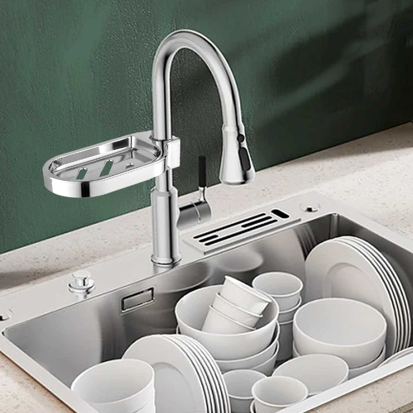 hocadon Doucherail Zeephouder, Clip-on Badkamer Zeephouder, ABS Douche Zeepbakje, Douche Zeepbak Clip On, Verstelbare Badkamer Gadget VOOR 22MM