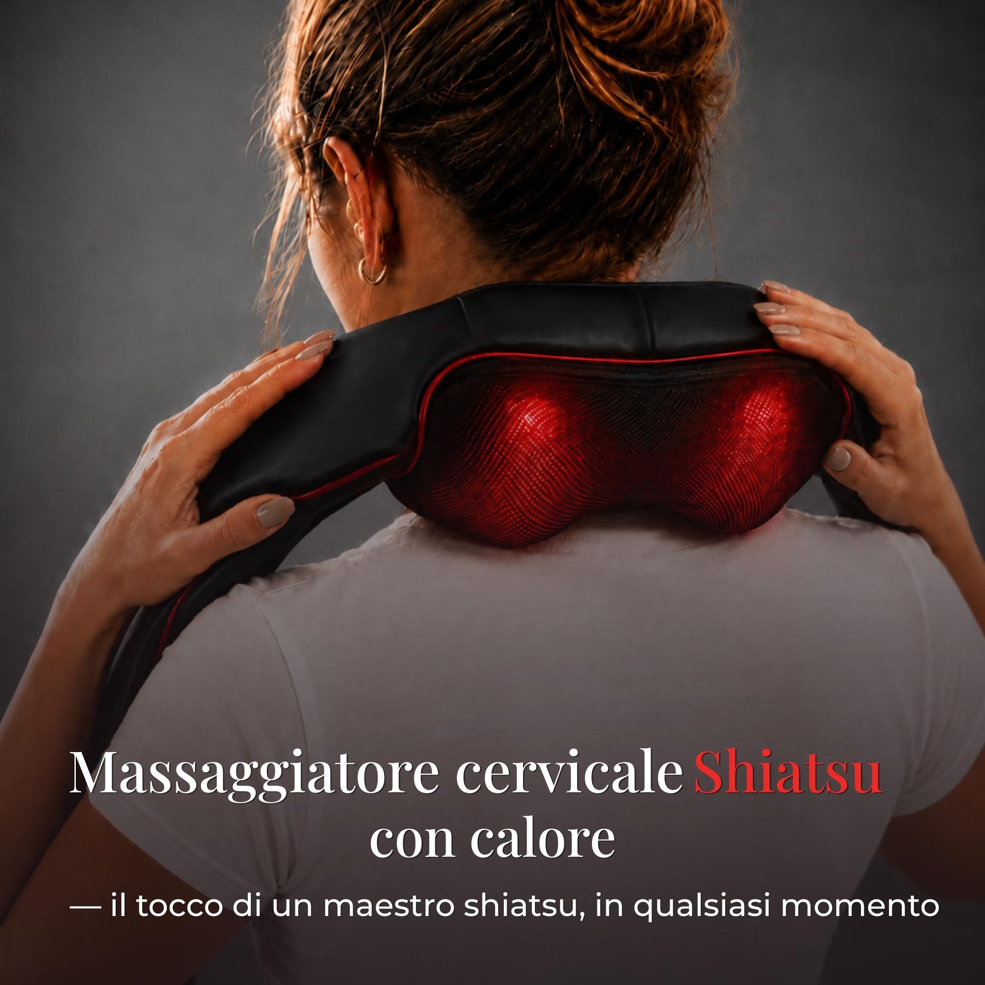 Essy Massaggiatore Cervicale Shiatsu con Calore, Spalle, Schiena | Regalo Massaggiante per Donne e Uomini per Rilassare la Muscolatura