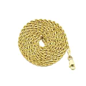 アクセサリー 10K Gold Rope Necklace 51cm 2mm Amazon.com: 10K Yellow Gold 2mm 18