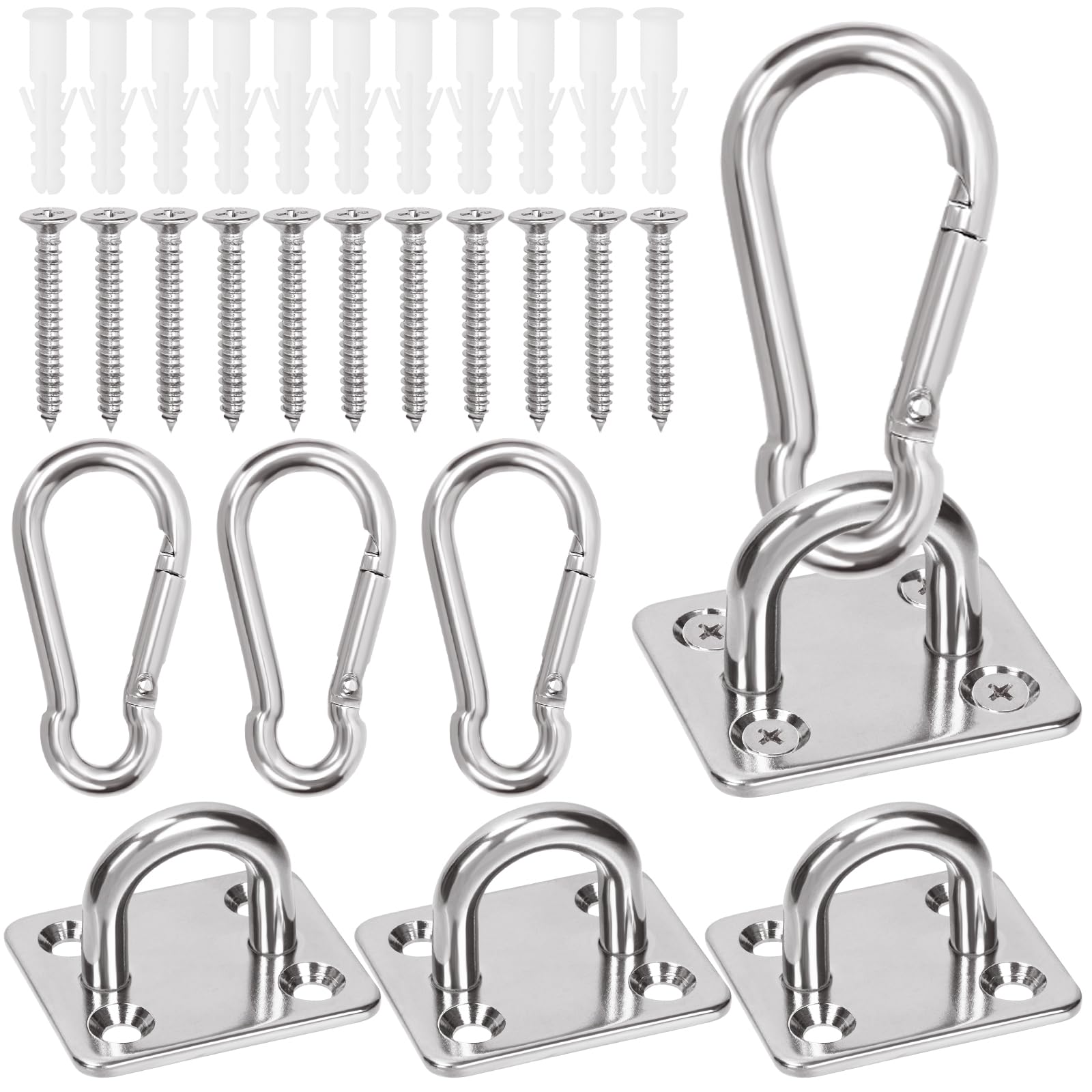 Keadic Eyes Plate Marine Hardware Hooks and Snap Hook with Screws