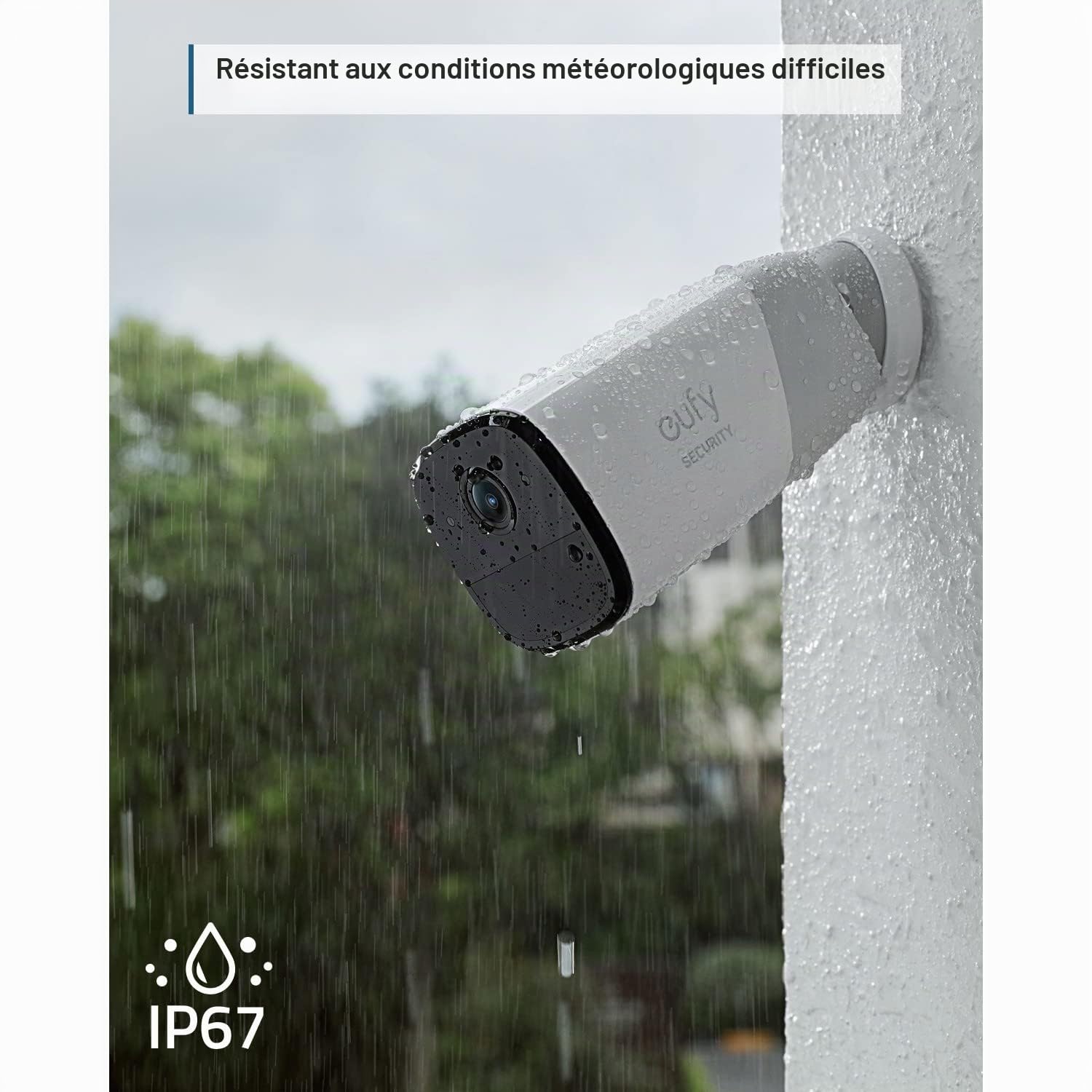 eufy eufyCam outdoor 2 Pro Caméra de sécurité IP Extérieure Cosse Mur Blanc, Ensemble de 3 pièces