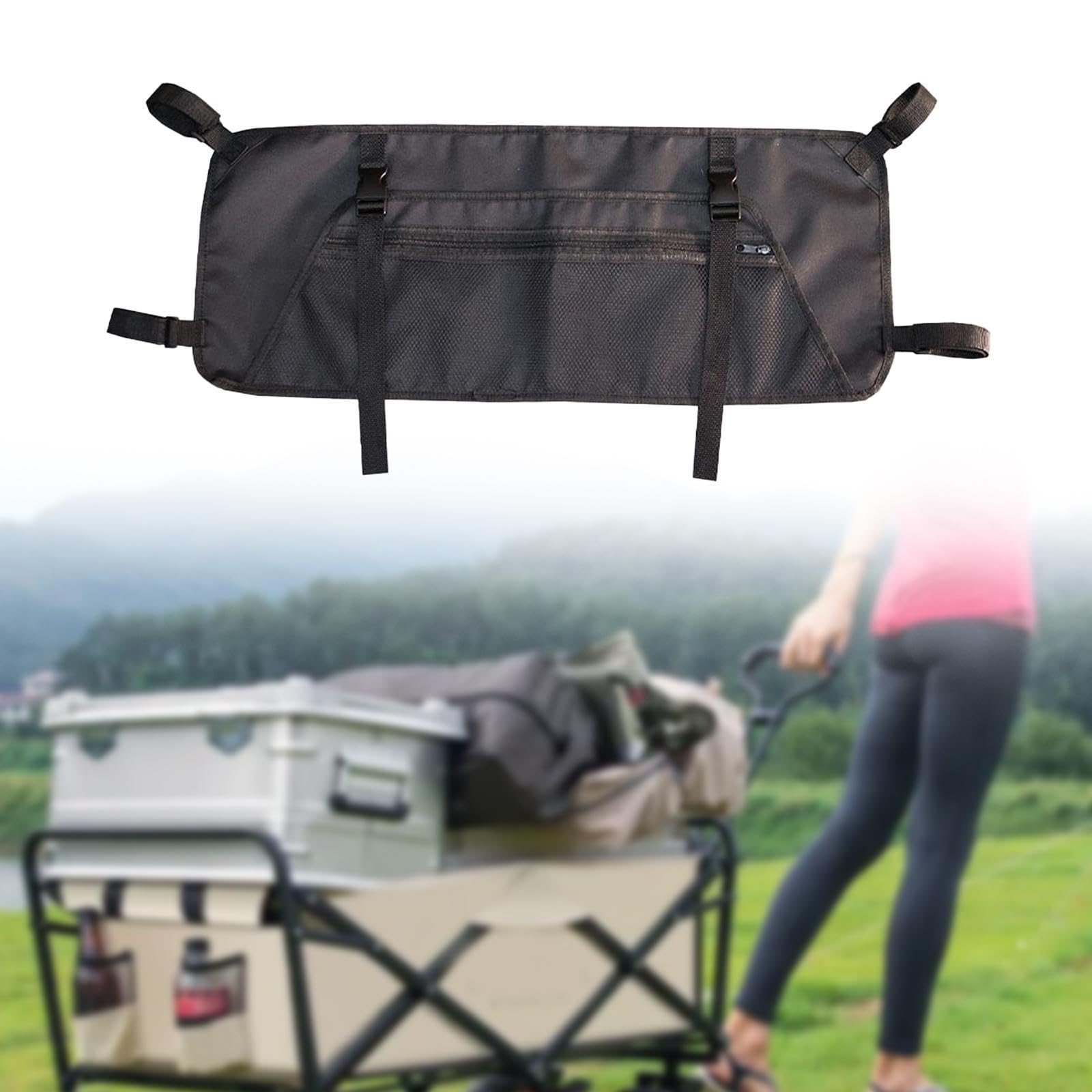 Bolsillo lateral para vagón, bolsa de almacenamiento fácil de instalar, para carrito ligero, para camping, playa, al aire libre, soporte esencial para artículos diversos, accesorio conveniente