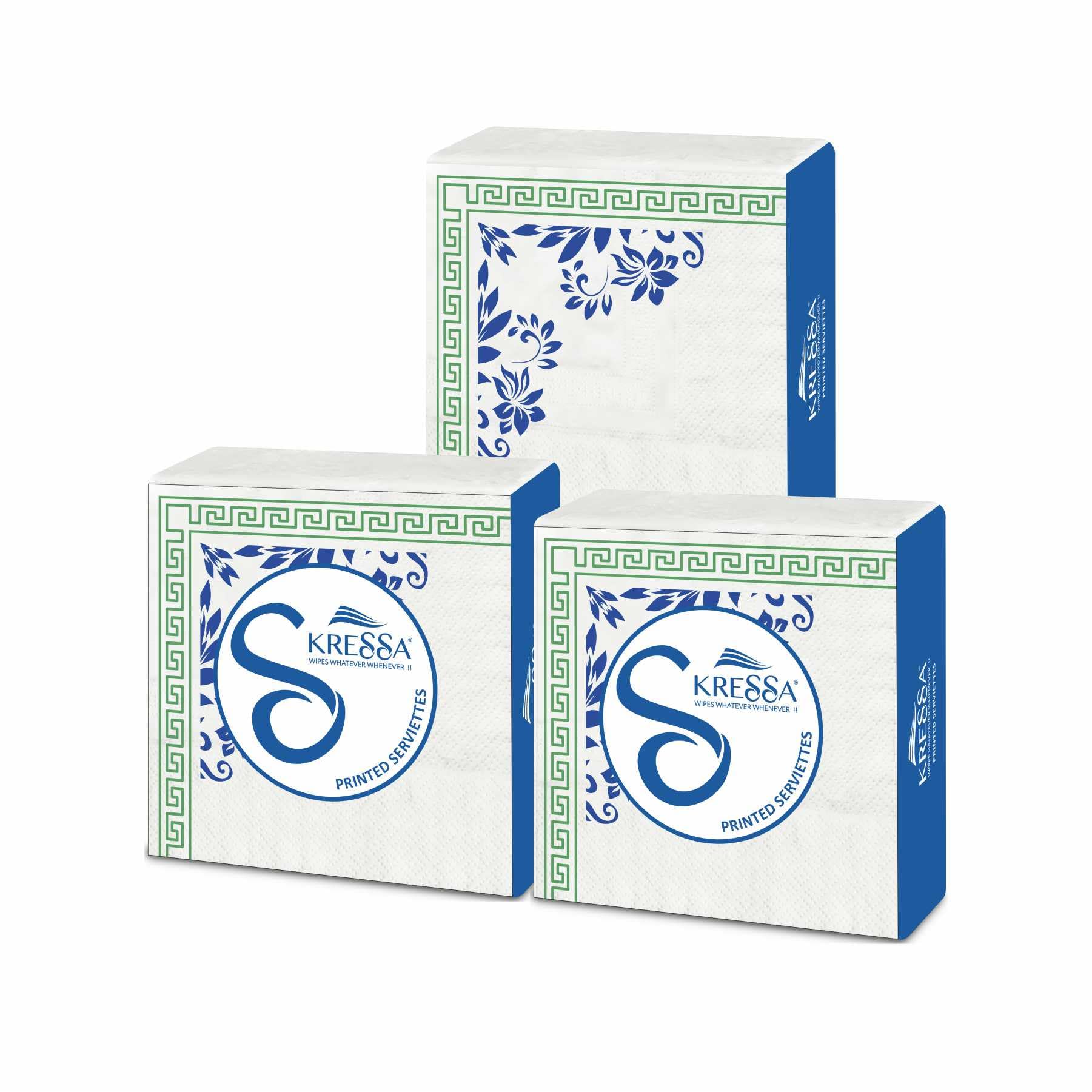 Kressa Printed Paper Napkins | 2 Ply Printed Tissue Paper Napkins (Pack Of 3) (B0CP94774T) Amazon Price History, Amazon Price Tracker