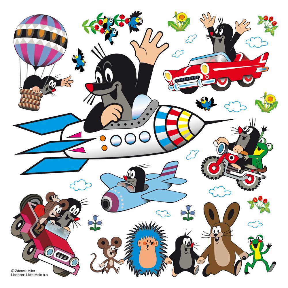 Little Mole DKS 3801 Wall Sticker, Film, Multi-Colour, 30 x 30 cm/12 x 12-Inch