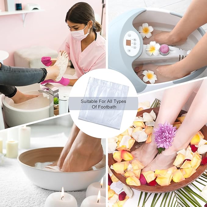 100 Piezas Bolsas Desechables para Pedicura Baño de Pies 25x23 pulgadas miniatura 6