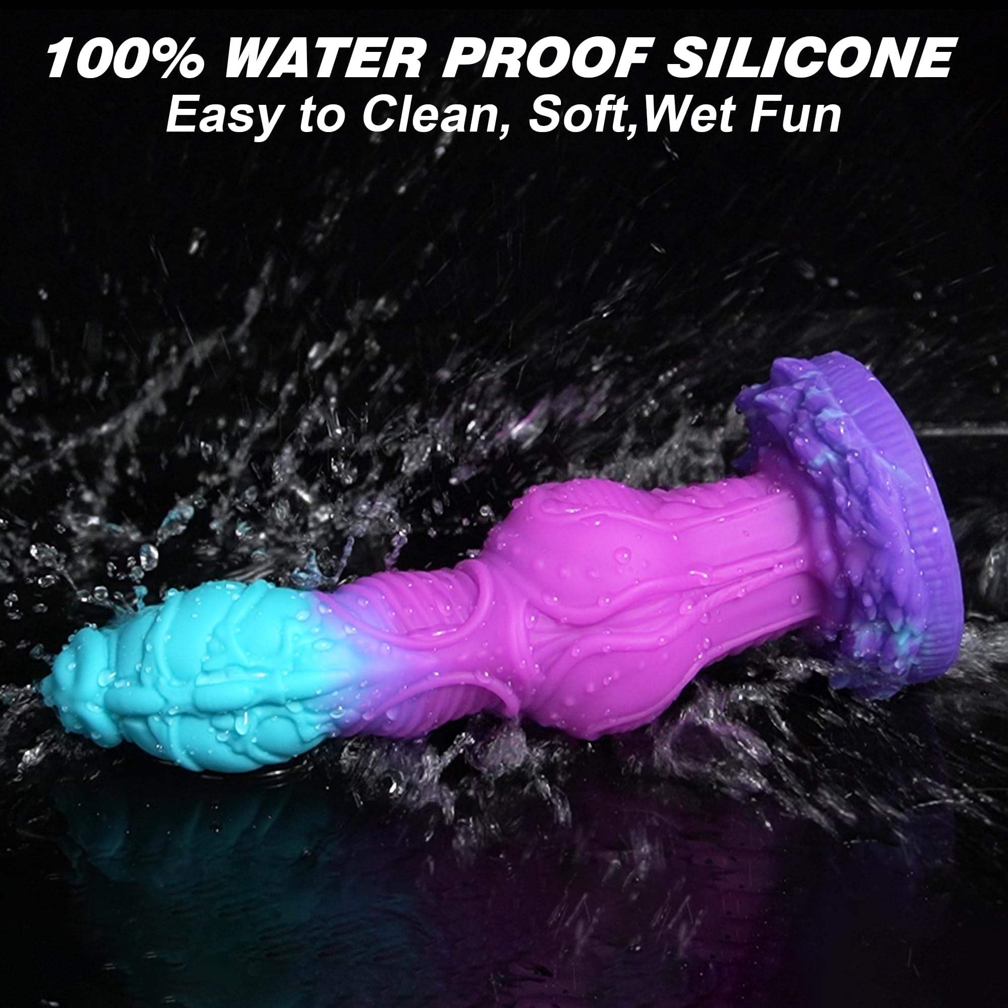 10" Monster Dildo Fantasy Horse Dildos with 2 Knots Huge Long Anal Plug with Strong Suction Cup Silicone Dragon Dong Dog Big Knot Dildo for Women Sex Anal Toys for Men Gay Adult Toys for Women Men: 9.2"