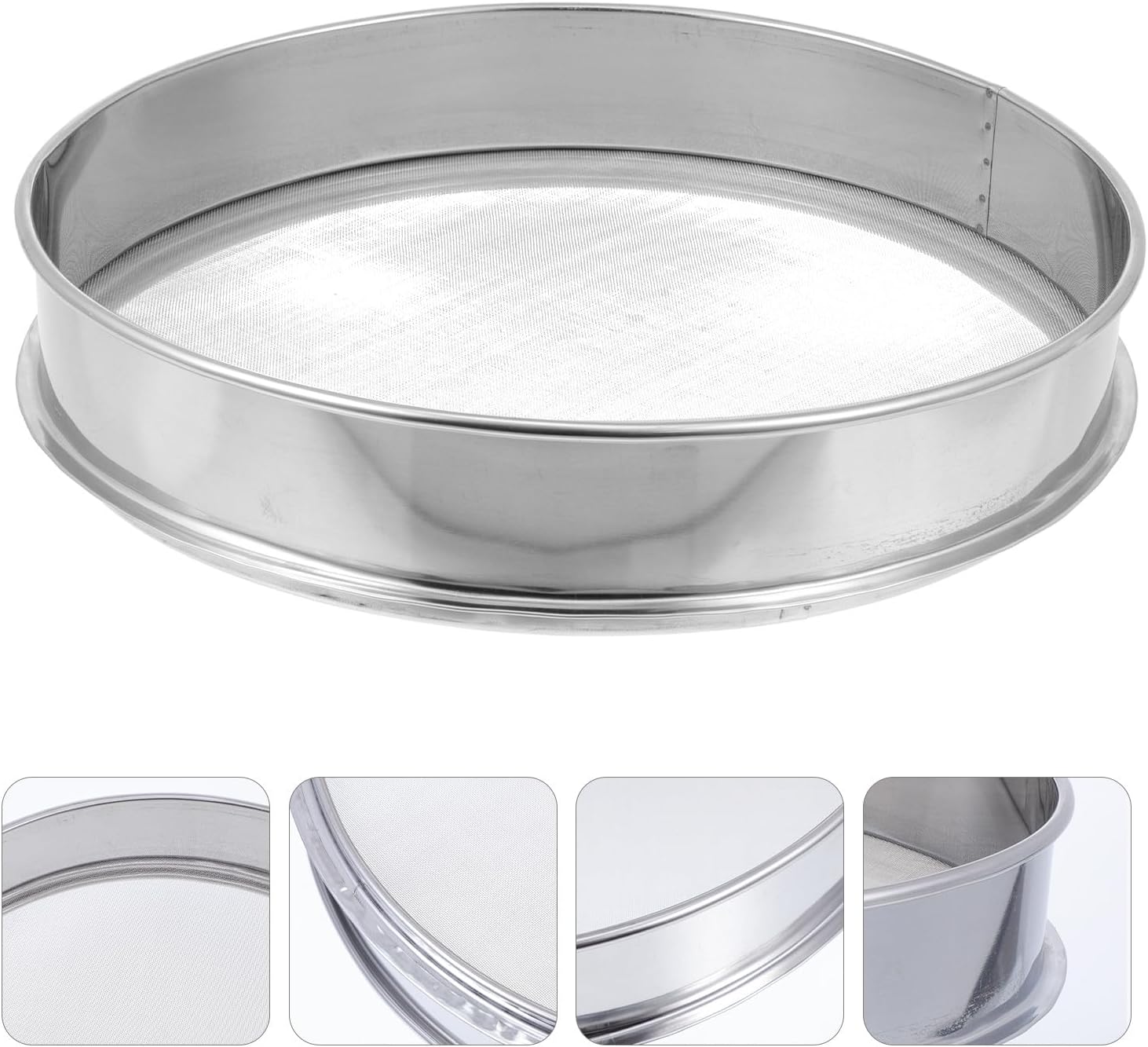 Stainless Steel Flour Sifter Tool Handheld Mesh Baking Strainer Powdered Sugar Sieve for Kitchen Baking Use