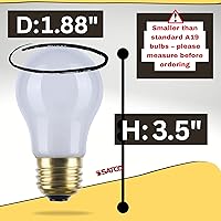 Vista 2 de Satco S4881-Bombillas incandescentes A15 de 40 vatios para electrodomésticos pequeños, a prueba de roturas, 130 voltios, base E26, acabado