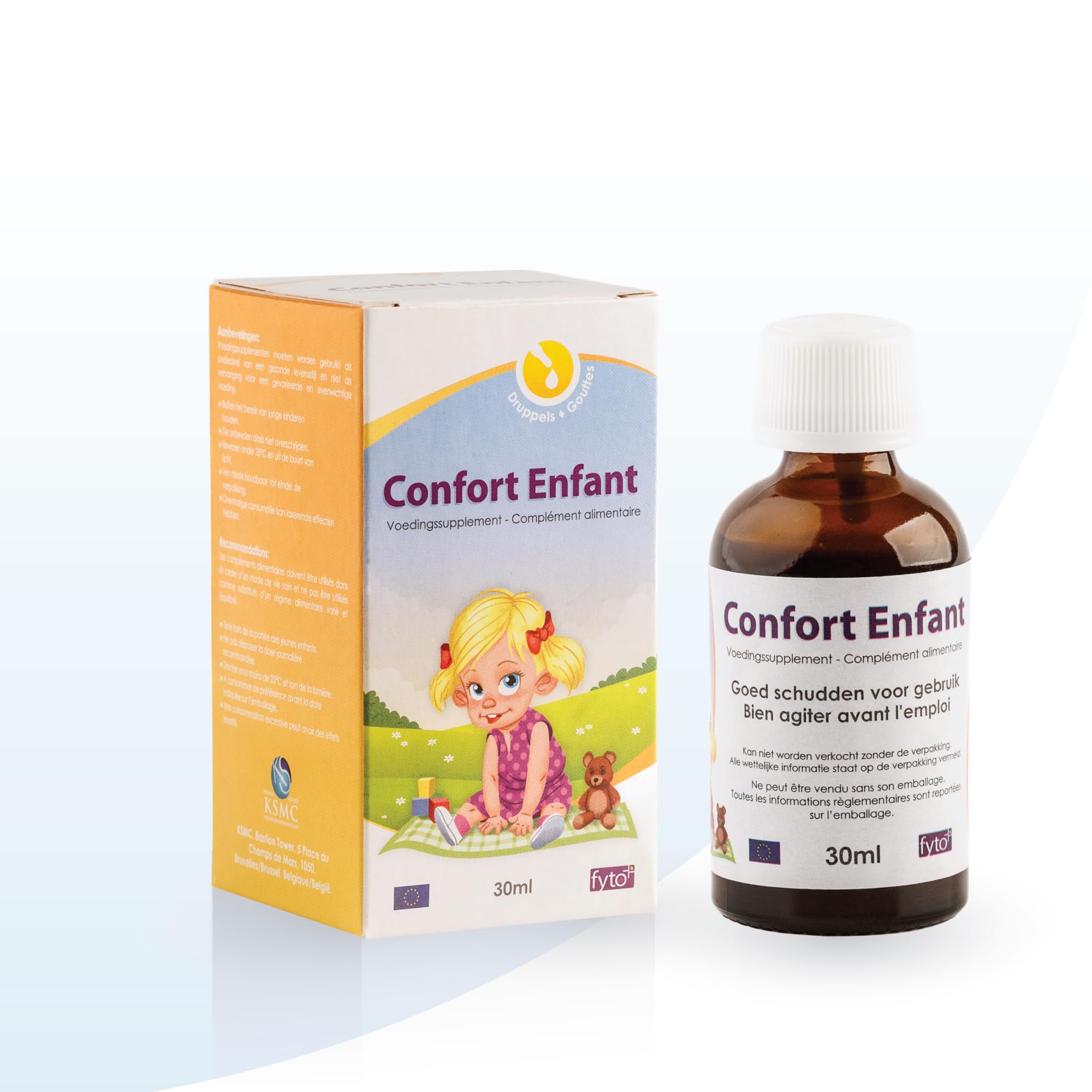 Confort Enfant 3+ – Gouttes Digestives Naturelles – Soulage le Ventre Sensible & Favorise la Digestion – Camomille, Fenouil, Carvi –Clean Label - 30 ml