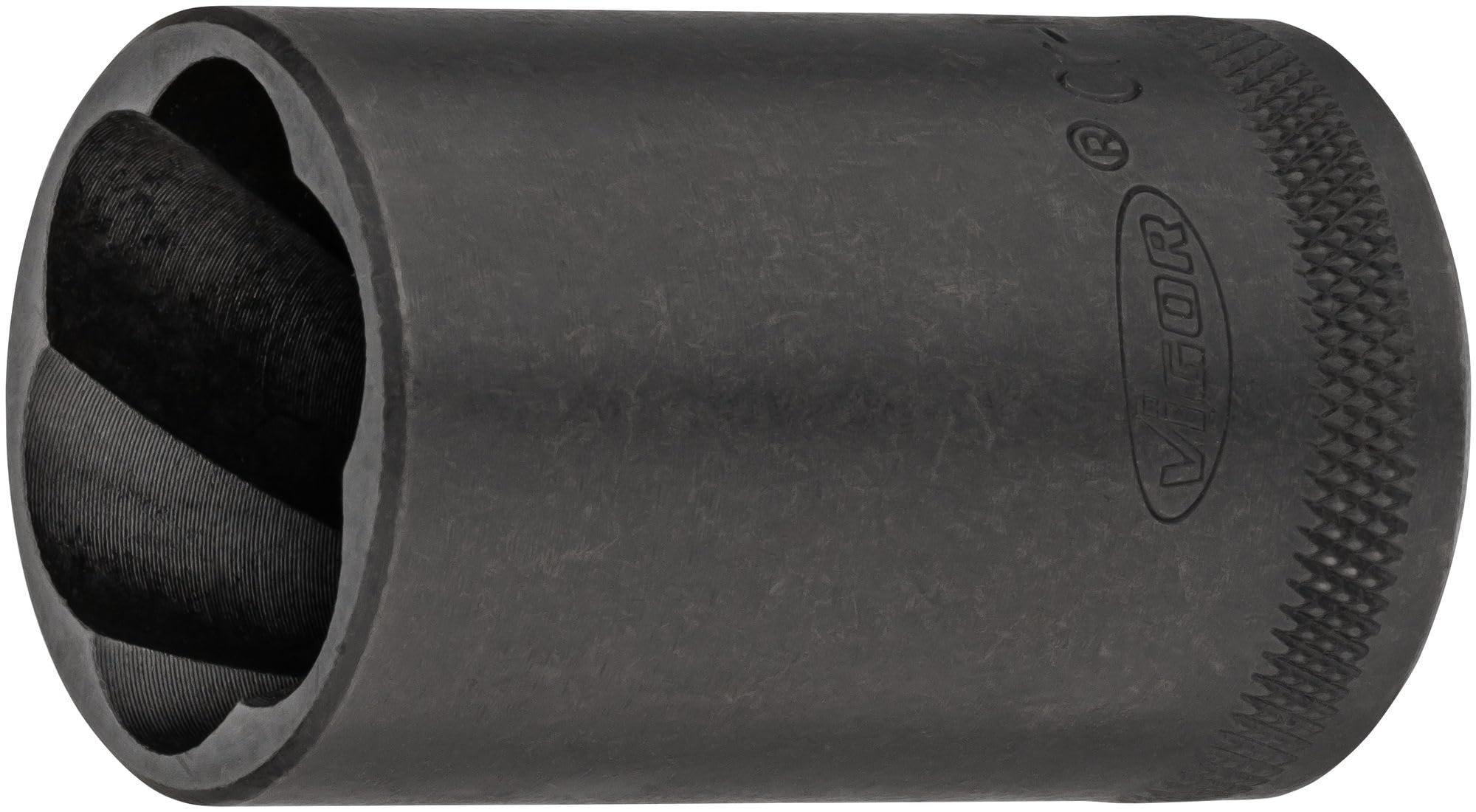 HAZET ViGOR Set di estrattori a spirale V2404N, azionamento di dadi con teste tonde tornite, attacco quadro da 1/2 pollice (12,5 mm), profilo estrattore per viti esterne