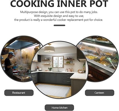 Miniatura 4 de Ciieeo Olla para arrocera, olla interior de acero inoxidable, olla de cocción interior de 2 l, olla de arroz, tanque interior, recipiente para cocina