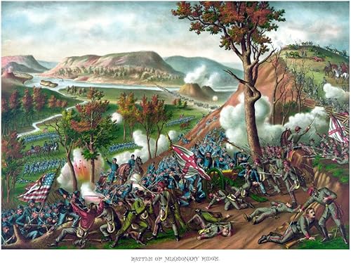 Miniatura 1 de Posterazzi Vintage American Civil War con la batalla de Missionary Ridge que tuvo lugar durante la campaña de Chattanooga. Póster impreso, (8 x 10)