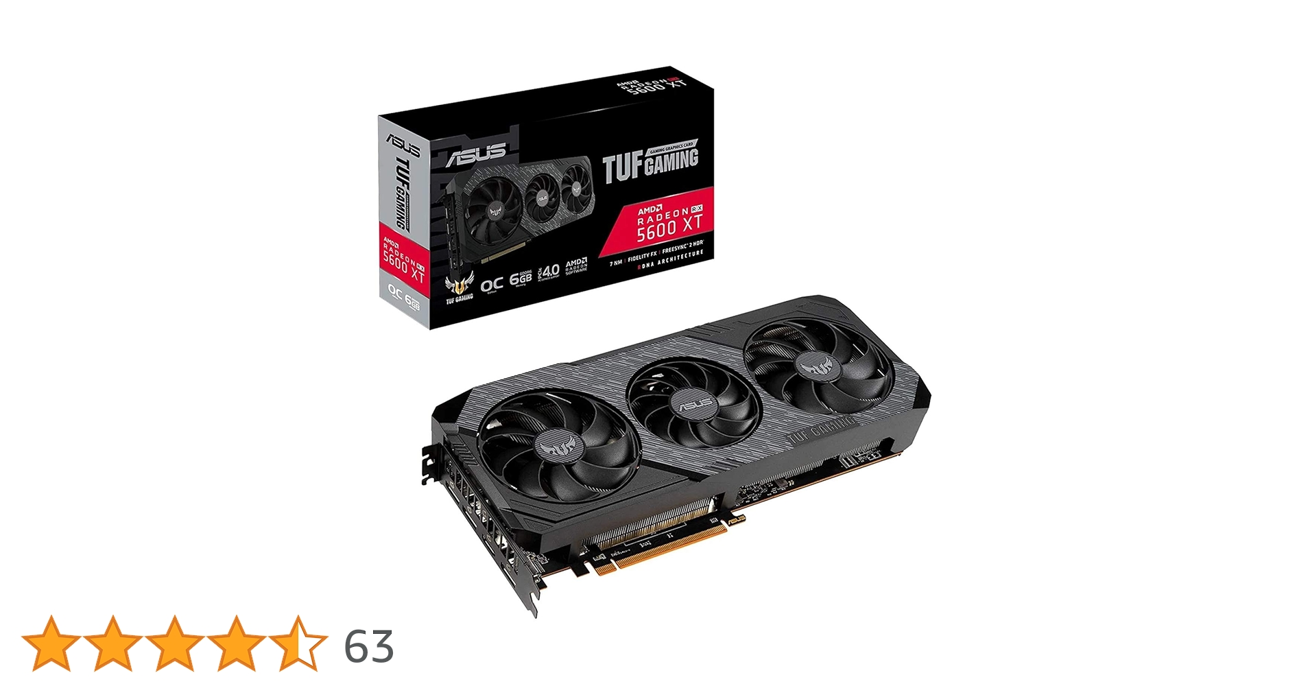 Amazon | ASUS TUF Gaming 3 AMD Radeon RX 5600 XT TOP Edition