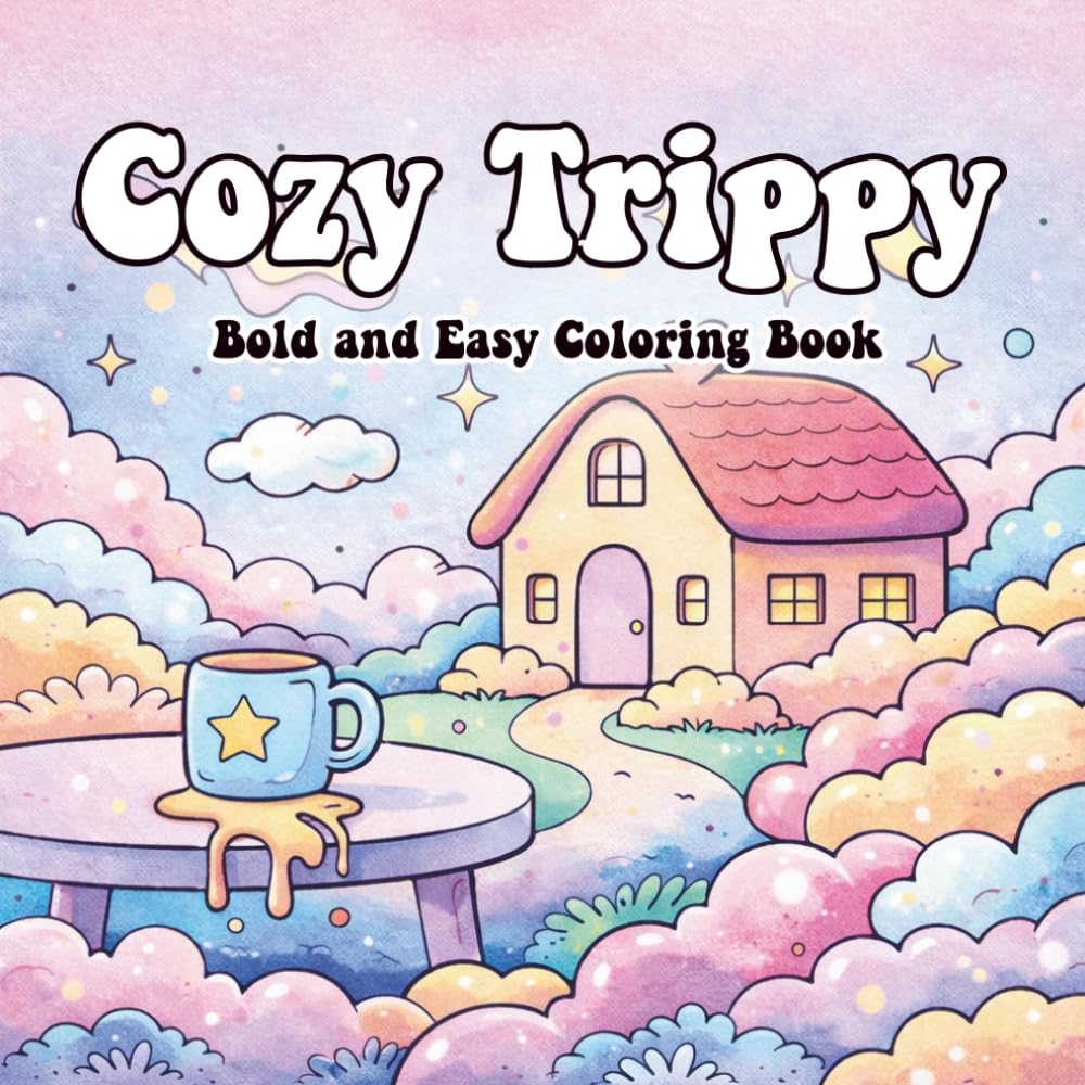 Cozy Trippy: A Bold and Easy Coloring Book for Relaxation and Creativity
