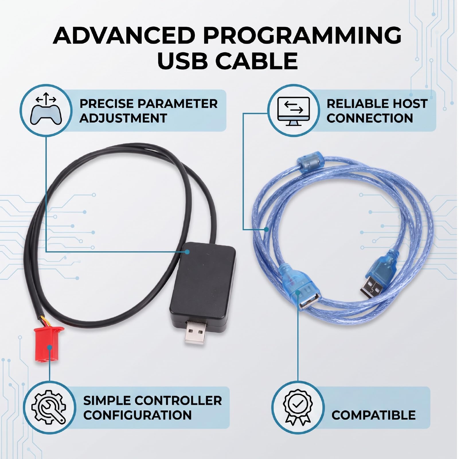 Cavo USB per Controller Serie ND SIAYQ Programmazione Affidabile Parametri Regolabili Cavo USB Facile Configurazione 1 unità