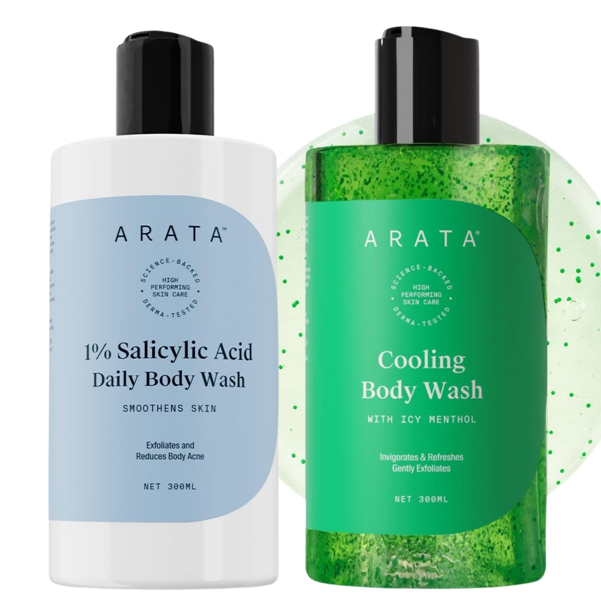 Arata 1% Salicylic Acid Body Wash for Bacne, Bumpy & Strawberry Skin | Exfoliates, Cleanses & Smoothens | Cooling Menthol & Glycerine | Paraben & Silicone-Free | For All Skin Types | 300ml-image-33