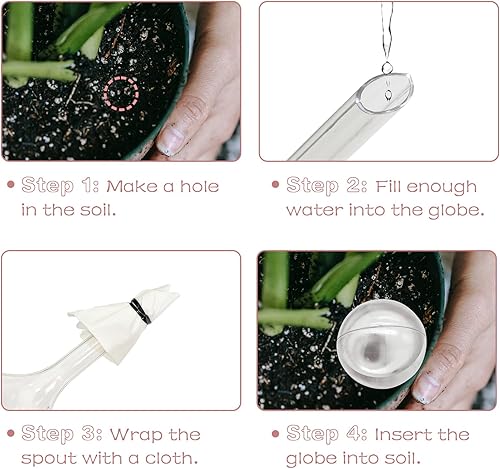 Miniatura 4 de 20 globos de plástico transparente para riego de plantas, bombillas de riego automático transparentes, bolas de riego automático de plástico,