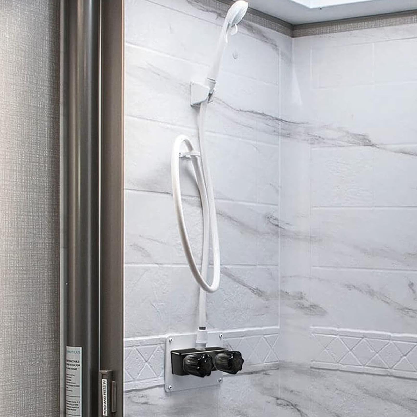 Robinet de douche pour camping-car - Robinet de douche externe à 2 boutons pour une utilisation quotidienne et voyage