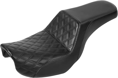 C.C. RIDER Asiento del Conductor y del Pasajero Asiento con Paso de Asiento Compatible con Harley Dyna Street Bob FXDB Low Rider FXDLFXDLS Super
