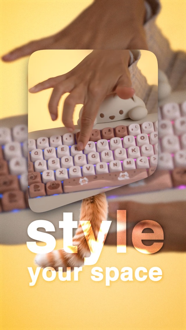 Amazon.com: YUNZII C68 Panda Wireless Mechanical Gaming Keyboard