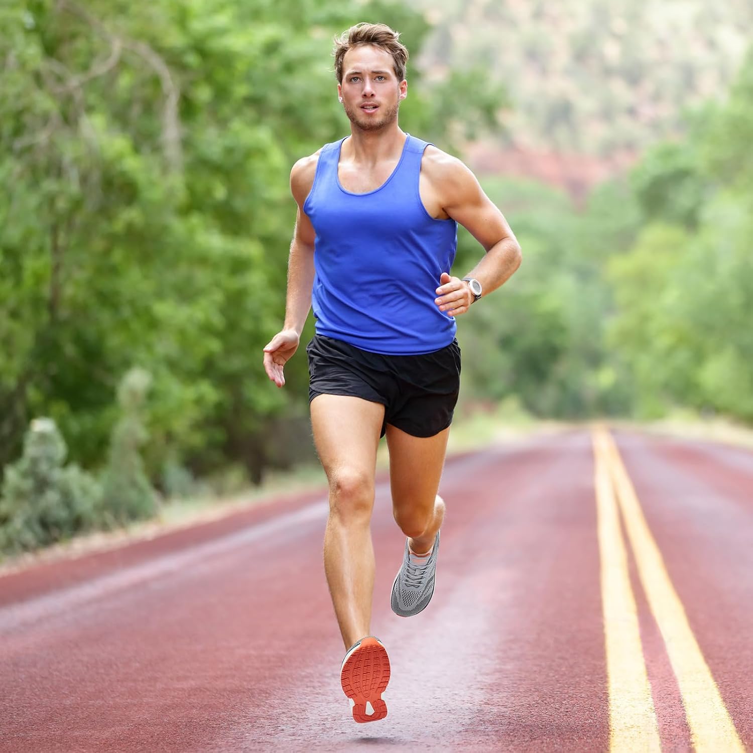 Slow Man Wide Toe Box Shoes for Men - Cushioned Road Running Shoe Non Slip Mens Walking Sneakers for Wide Feet Comfortable Athletic Gym Workout Sneaker - Image 2