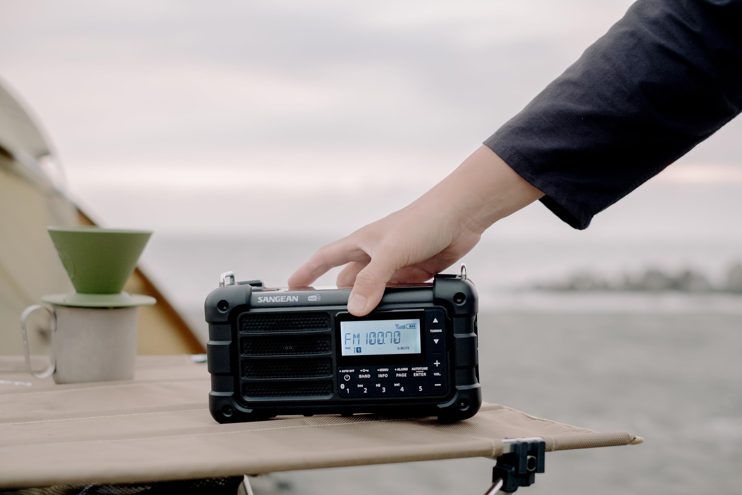 Sangean MMR-99 Radio awaryjne, korba, Solar Czarny z Dab+Med Dab+