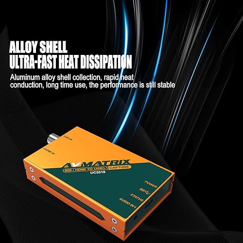 Miniatura 3 de Avmatrix SDIHDMI a USB3.0 Tarjeta de captura externa de video para transmisión sin comprimir (YUY2) 1080P60 Play and Pluy con OBS Twitch YouTube