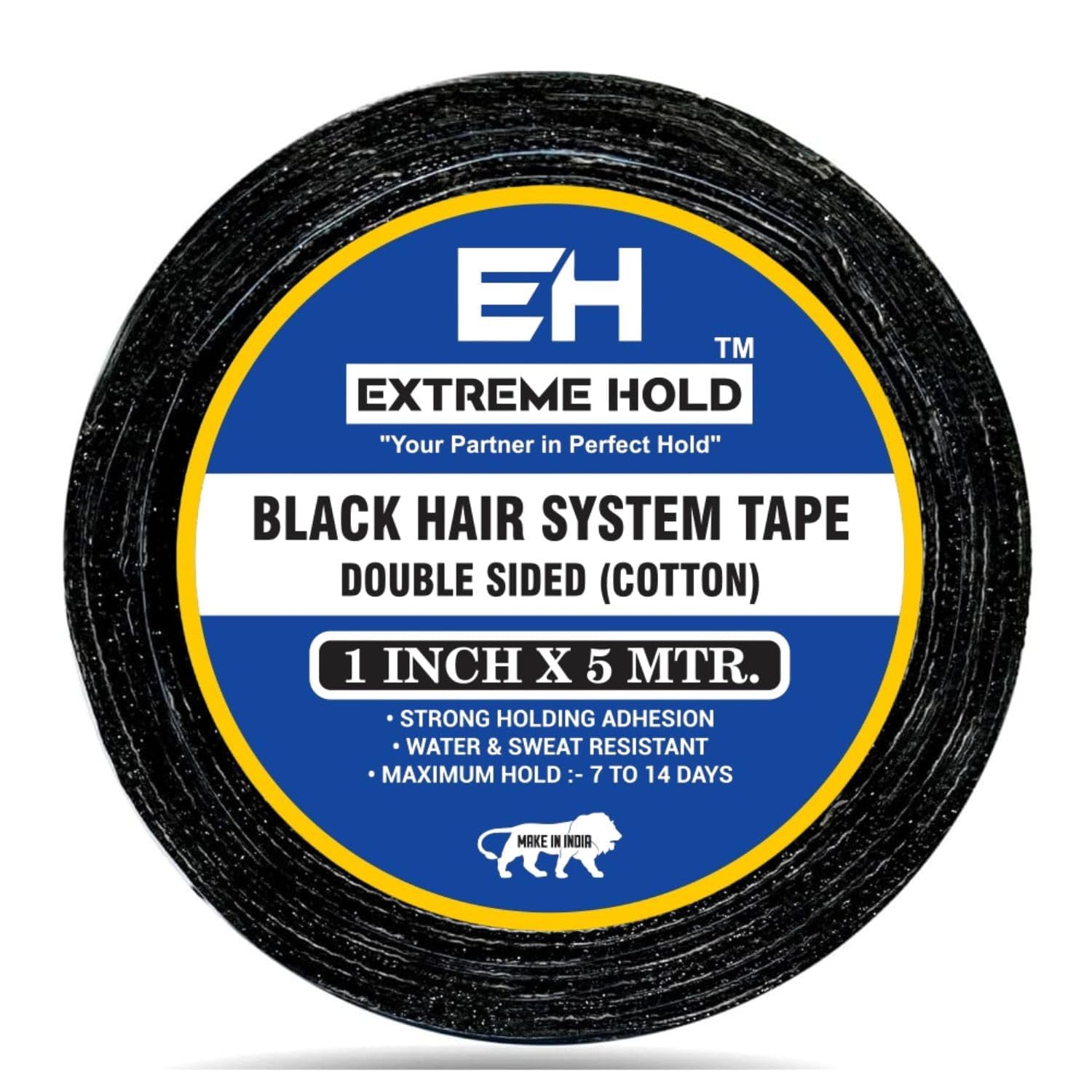 double-sided black waterproof tape hair patch adhesive tape, 5mtr, super strong hold hair patch & toupee-for men & women hair extension