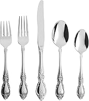 Oneida Louisiana 20-Piece Flatware Set for 4 - 18/8 Stainless Steel Mirror Finish, Dishwasher Safe Silverware