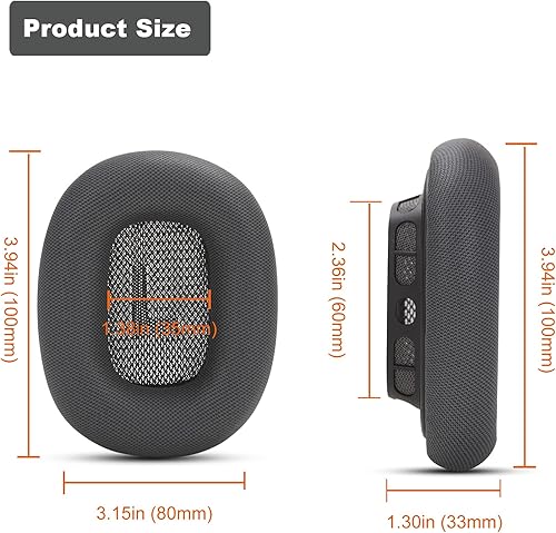 Miniatura 6 de Almohadillas de repuesto Earrock para auriculares AirPods Max, almohadillas cubiertas de piel de proteína con espuma viscoelástica y imán (Verde)