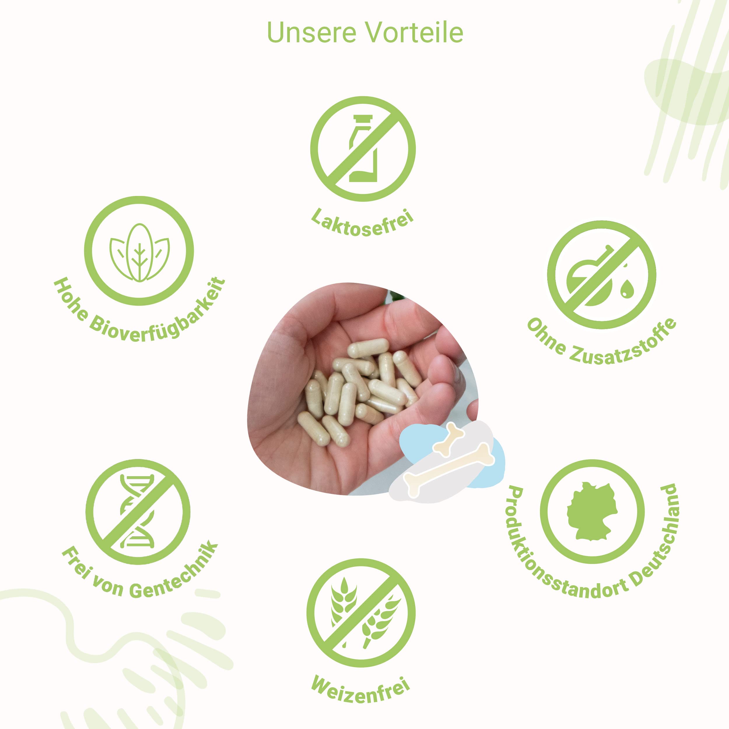for you Osteo Komplex 2x – Calcium & Phosphor aus MCH-Cal™ Hydroxyapatit mit Vitamin D, K, Mangan & Pflanzenextrakten – Nahrungsergänzung für Knochen (Doppelpack)