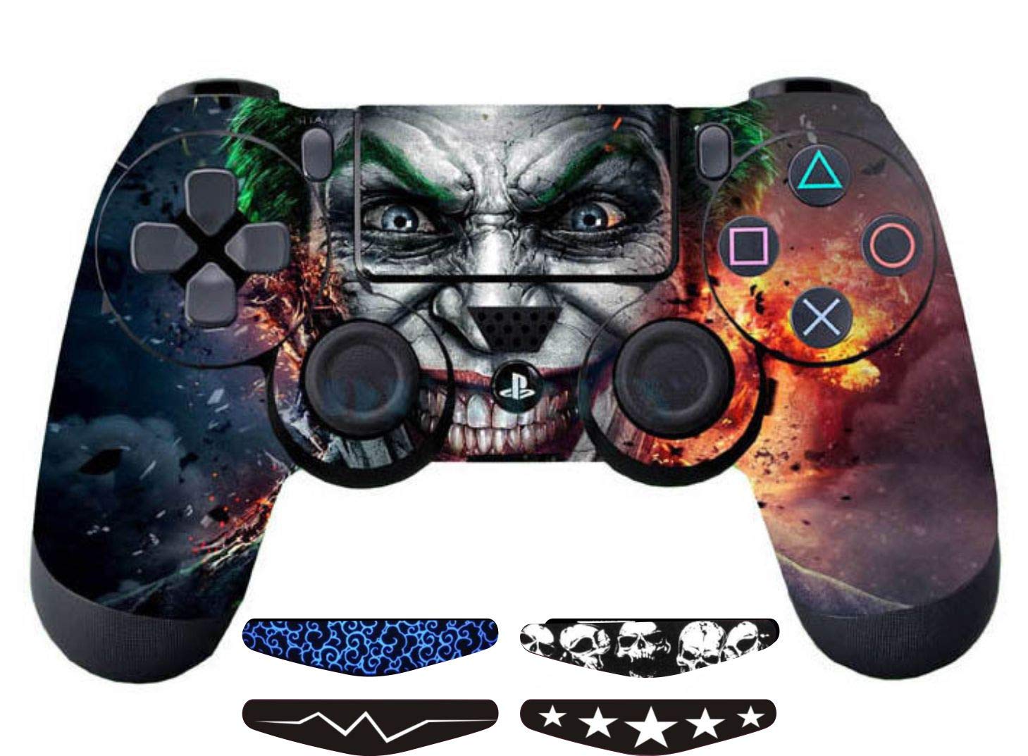 Elton PS4 Controller Deesigner 3M Skin for Sony PlayStation 4, PS4 Slim, Ps4 Pro Dual Shock Remote Wireless Controller - Skin for (Set of 2) Controller Only+4Led bar Decal (B08X1XNNL1) Amazon Price History, Amazon Price Tracker