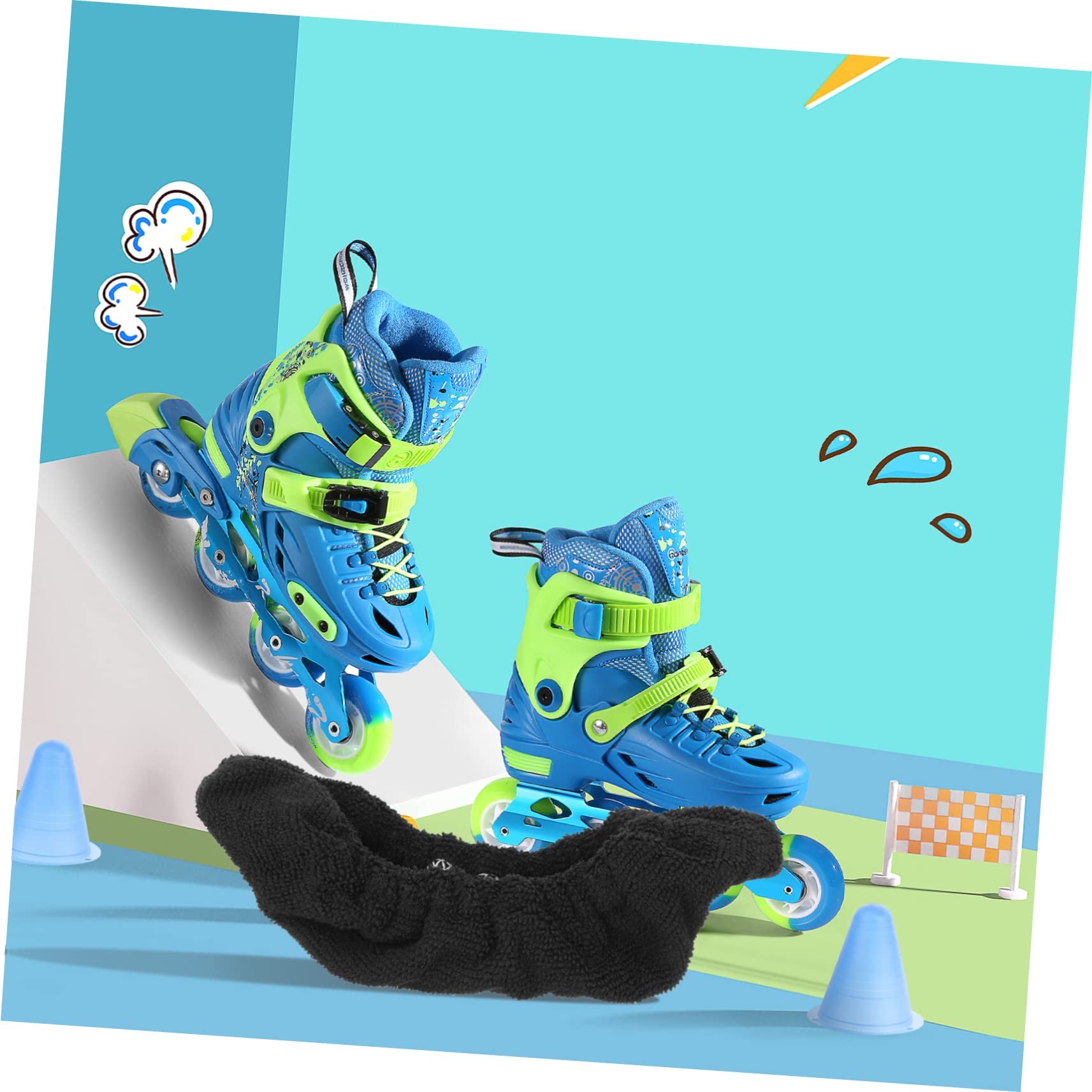 BESPORTBLE Fundas para Patines Protecciones Skate Protectores De Cuchillas De Microfibra Empapadores para Patines Artísticos Pantalones De Skate Patinetas Cubiertas De Patines