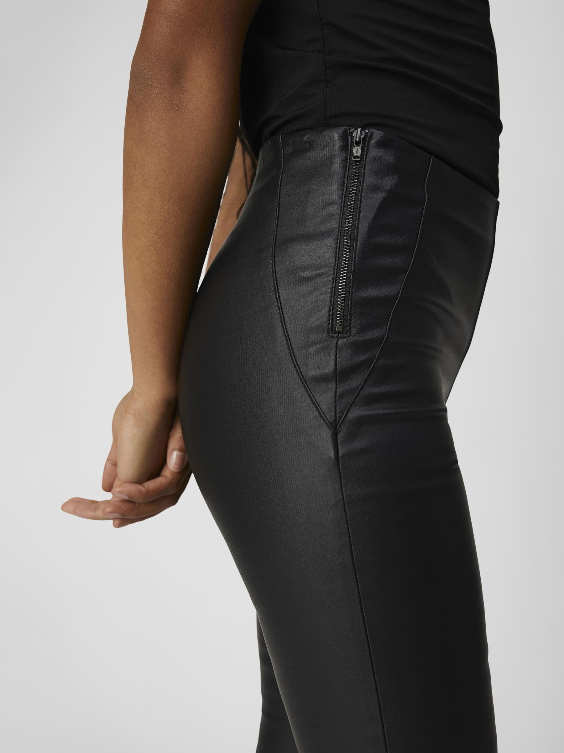 Object Objbelle Mw Coated Legginsy Noos - Leginsy Kobiety