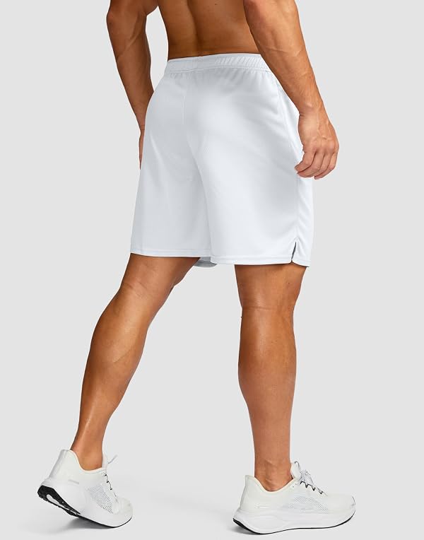 G Gradual Men's 7" Workout Running Shorts with Zip Pockets (White,L) by G Gradual - Used condition - Image 5