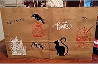 Vista 4 de Plantilla de serigrafía con patrones de sentimientos temáticos de Halloween, reutilizable, autoadhesiva, para decoración/impresión