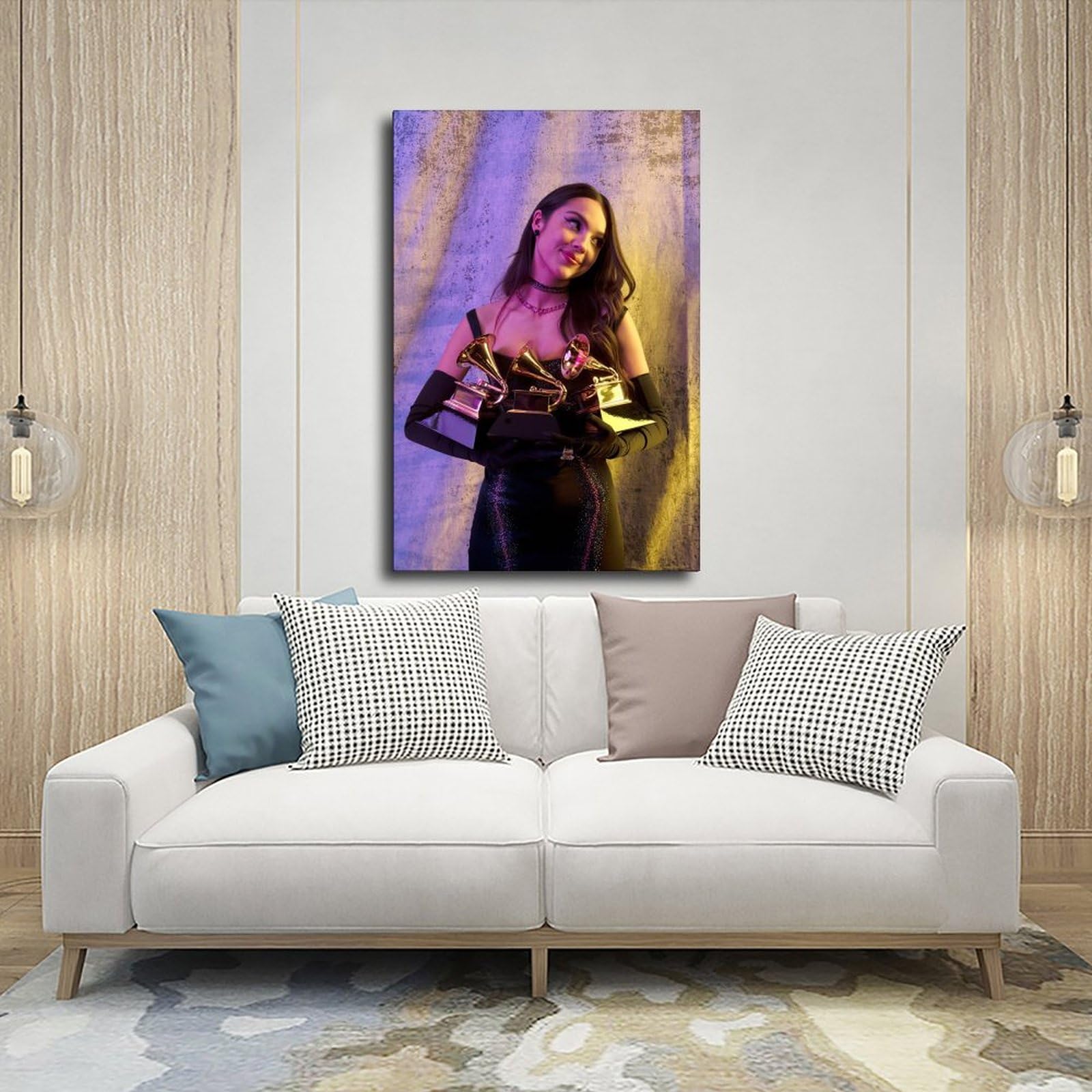 Poster Olivia Rodrigo Sur Toile - 30 X 45 Cm - Décoration Murale Chambre, Salon, Bureau