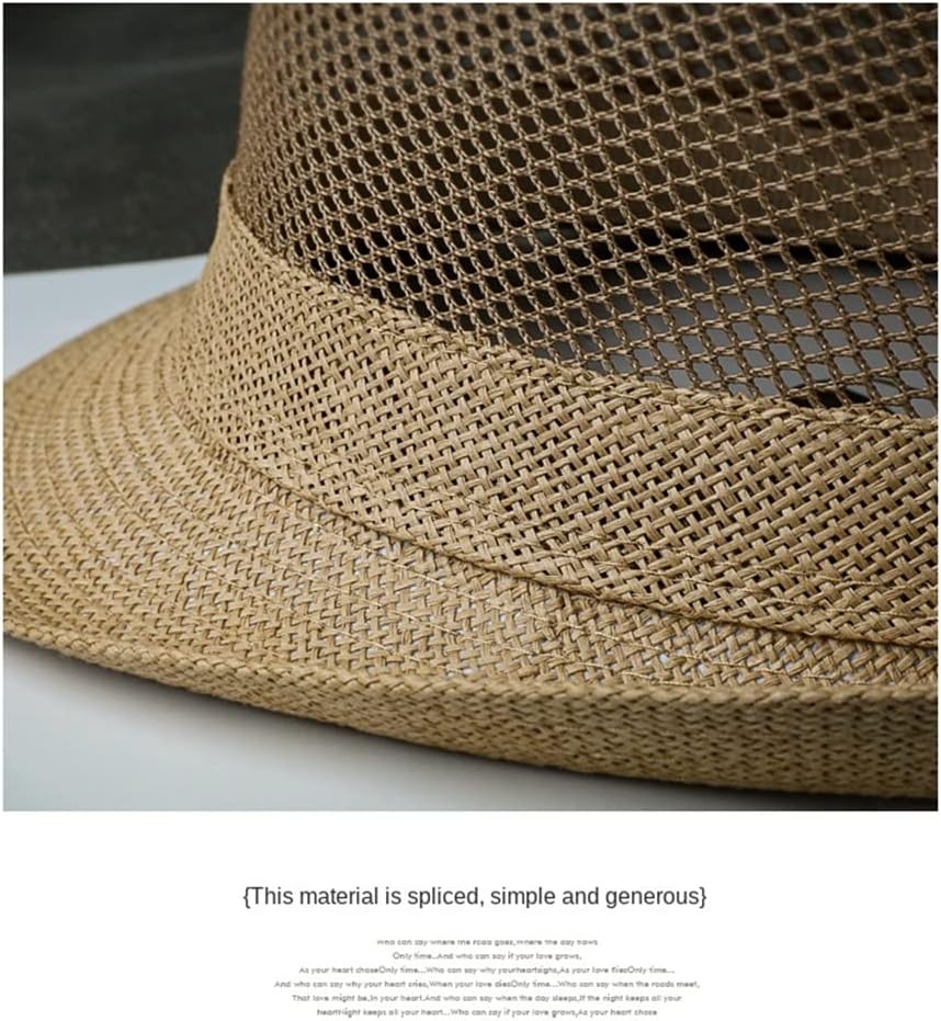 Hat Men's Sun Outdoor Travel Mesh Comfortable Breathable Crimped Panama