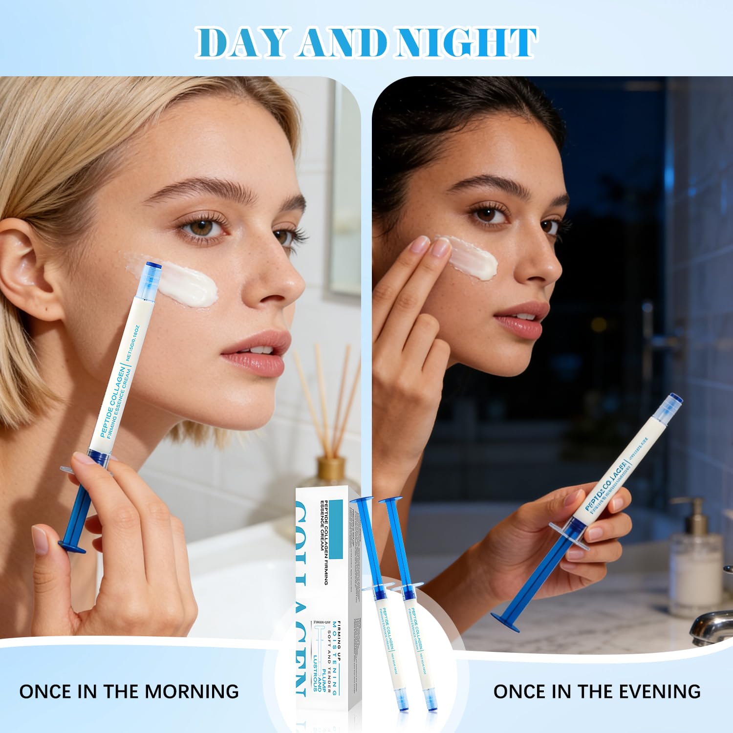 Polypeptide Collagen,Polypeptide Collagen Elastic Essence Cream,Micro-Molecular Firming and Lifting Lotion for Tightening Skin (2 pcs/box) (2box) - Image 4