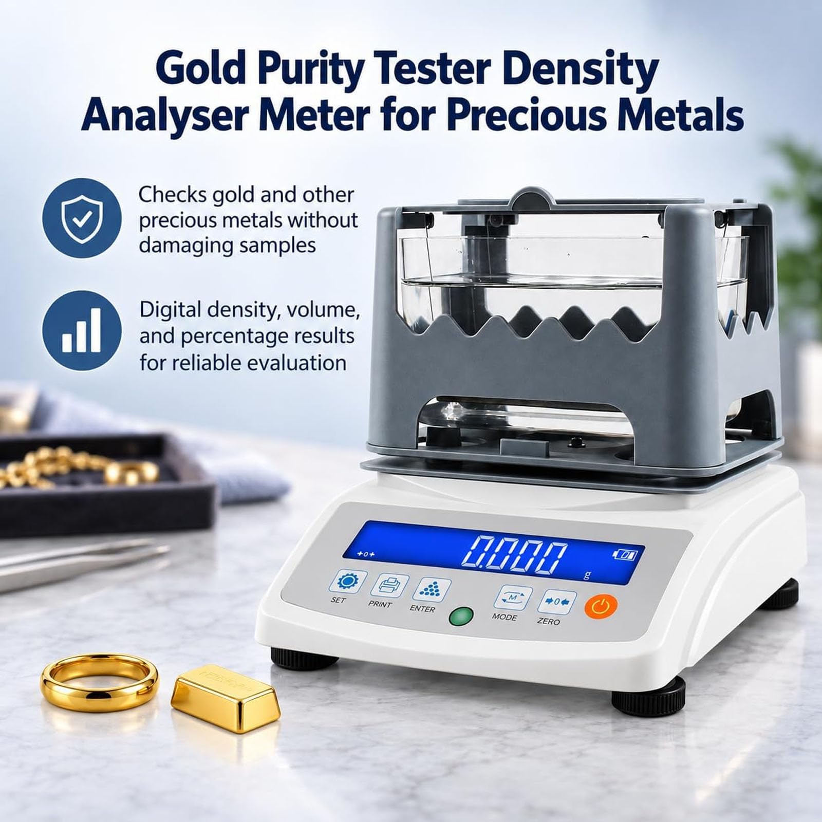 Digitaler elektronischer Goldtester, Goldreinheitsprüfmaschine