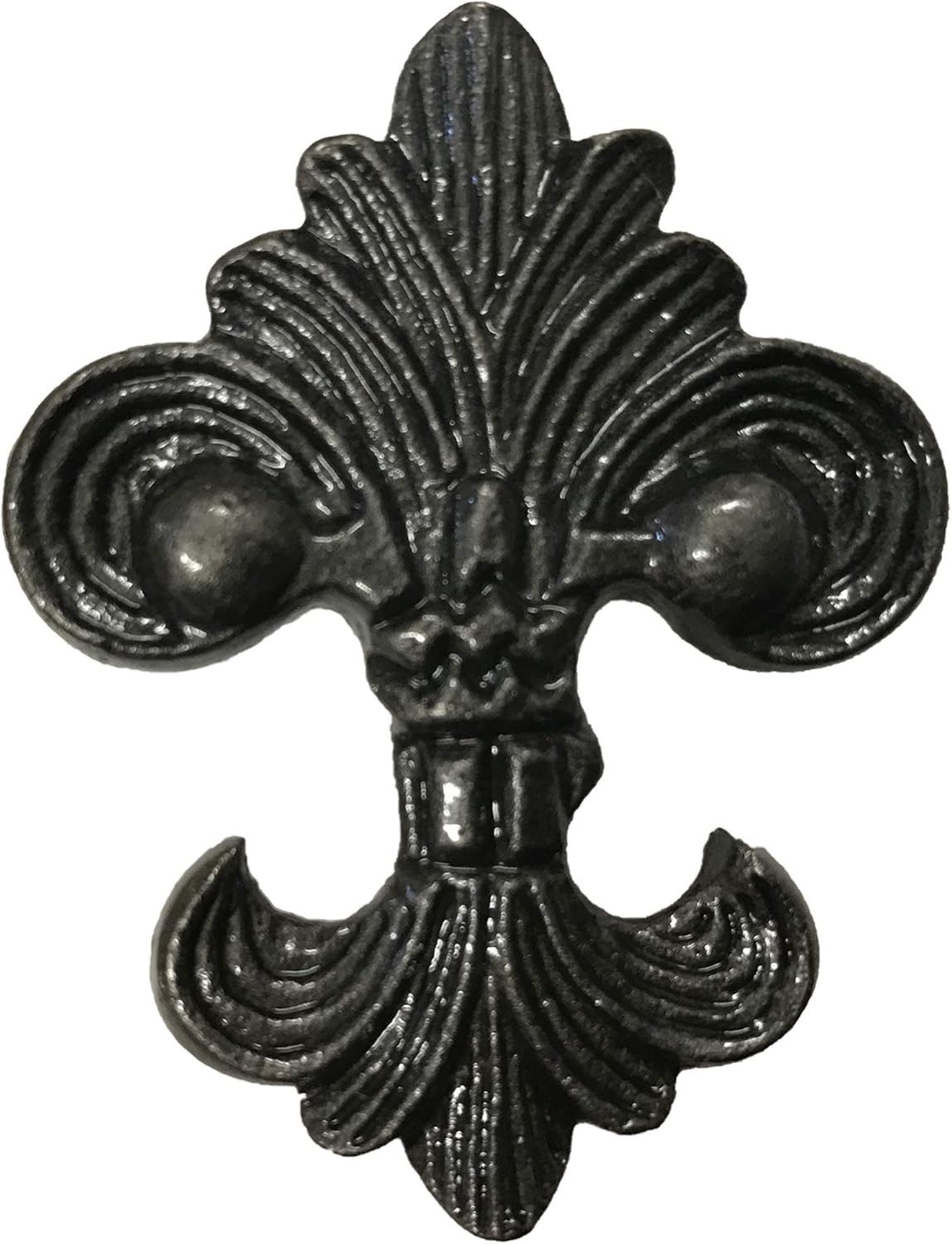 2.5" - Fleur di lis - BB-273 - Cabinet Knob Handle - for Gate, Drawer, Closet, Cabinet, Dresser - Black Finish for Interior & Exterior Designing - BB-273- Brass (10)