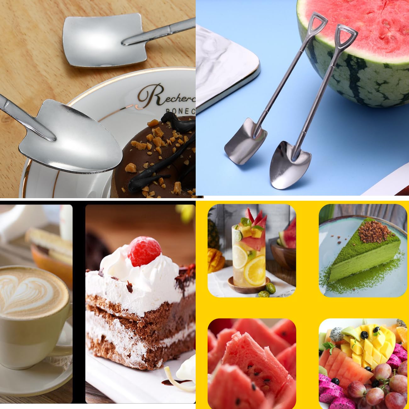 10 Stück Dessertlöffel Edelstahl 15,2 Cm - Schaufellöffel Für Eis, Obst, Vorspeisen, Spülmaschinenfest