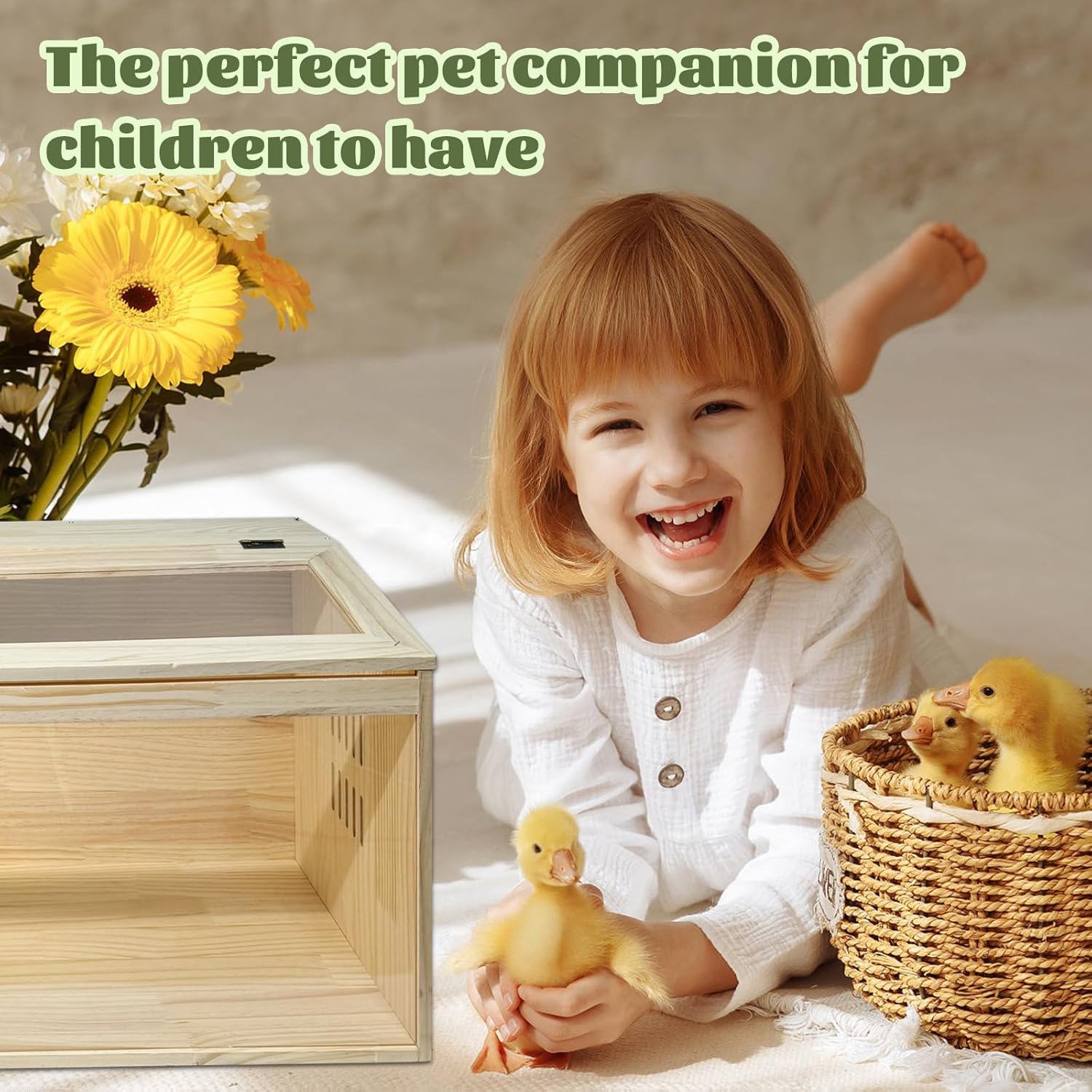 20-Piece Large Chicken Brooder Box, All-in-One Kit Brooder Box, Brooder for Chicks, Quail, Hamsters, Up to 35 Chicks Capacity, Pattern B, 31.5" L x 15.7" W x 15.7" H