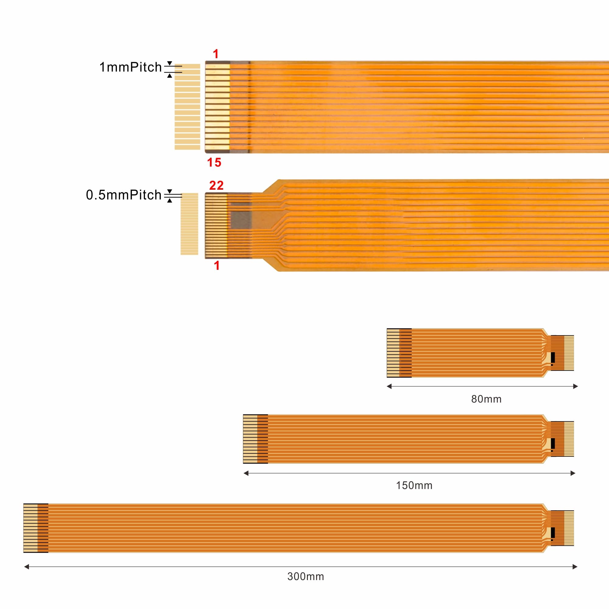 OSOYOO Juego de cables de cámara para Raspberry Pi Zero & W, 3.1 pulgadas, 5.9 pulgadas, 11.8 pulgadas, cables de extensión flexible CSI, paquete de 3